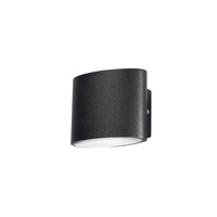 Nástěnná - FAN LED-W-BOXTER NER Venkovní nástěnné svítidlo LED BOXTER černá hliník 2x4W 960lm CCT IP44 10x12,9x8,5 cm - FANEUROPE