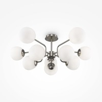 Koule - M MOD221PL-10N Závěsné svítidlo Erich E14 10x40W opálové sklo bílá/nikl kov - MAYTONI