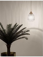 Dekorativní - NV 9738210 Závěsné svítidlo MOND saténový zlatý kov čiré sklo E14 1x5W 230V IP20 bez žárovky - NOVA LUCE