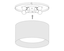 Dekorativní - AST 1296002 BEVEL stropní základna velká 230V E27 4x60W (STARÝ KÓD: AST 7057 ) - ASTRO Lighting