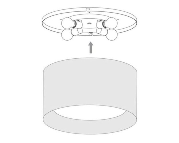 Dekorativní - AST 1296002 BEVEL stropní základna velká 230V E27 4x60W (STARÝ KÓD: AST 7057 ) - ASTRO Lighting - foto 1