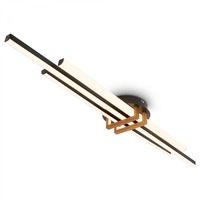 Podélná - BRILO 3951035 BRILONER Tinka stropní svítidlo 98x16 cm - 30W, 3000lm, LED, teplá bílá, černá 3951035