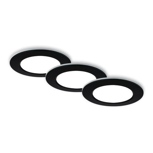 Kruhová - BRI 7034-035 CCT LED vestavná svítidla sada, pr.9,2 cm, 3x LED, 4,8 W, 450 lm, černá - BRILONER - foto 1