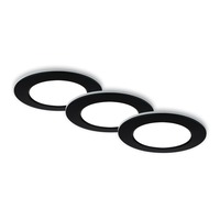 Kruhová - BRI 7034-035 CCT LED vestavná svítidla sada, pr.9,2 cm, 3x LED, 4,8 W, 450 lm, černá - BRILONER