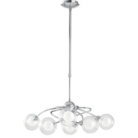 Dekorativní - FAN I-BLOG-6 Závěsné svítidlo Blog, chrom, 6 x G9, 66 x 111 cm - FANEUROPE