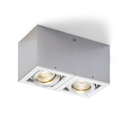 Downlight - RED R10120X VÝPRODEJ VZORKU - Stropní svítidlo BERIT II hliník  230V GU10 2x50W - RED - DESIGN RENDL - foto 1