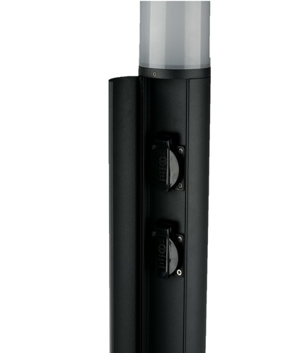 Sloupková - FAN LED-DISCOVERY-HUB Sloupkové svítidlo PALO DISCOVERY antracit, hliník, 13 W, 1440 lm, 4000 K, IP54, 2 x SCHUKO 2500 W, 65 x 13 x 13 cm - FANEUROPE - foto 1