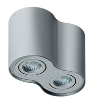 Downlight - AZZ AZ1787 Stropní bodové přisazené svítidlo Azzardo Bross 2 bright grey AZ1787 GU10 2x50W IP20 17cm světle šedé - AZZARDO