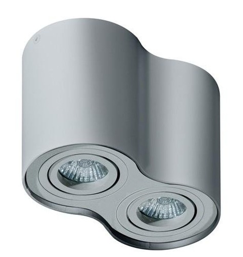 Downlight - AZZ AZ1787 Stropní bodové přisazené svítidlo Azzardo Bross 2 bright grey AZ1787 GU10 2x50W IP20 17cm světle šedé - AZZARDO - foto 1