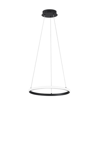 Kruhová - FAN LED-AXIS-S40-NER Závěsné LED svítidlo Axis černá, 20 W, 3650 lm, CCT, 40 x 150 cm - FANEUROPE - foto 1