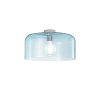 Kruhová - FAN I-GIBUS-PL40 BLU Stropní svítidlo Gibus, tyrkysové, 1 x E27, 40 x 40 x 23 cm - FANEUROPE