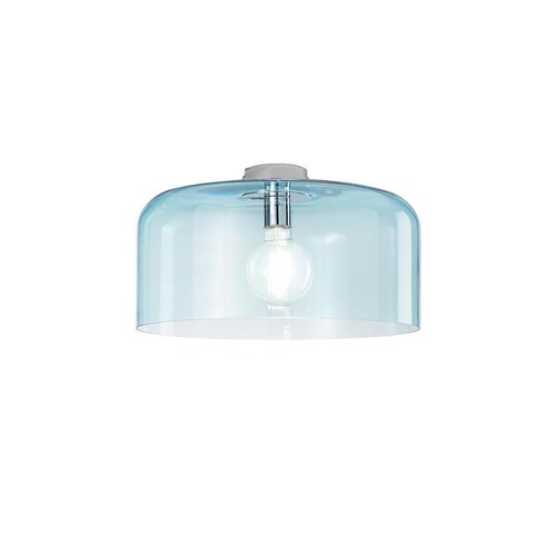 Kruhová - FAN I-GIBUS-PL40 BLU Stropní svítidlo Gibus, tyrkysové, 1 x E27, 40 x 40 x 23 cm - FANEUROPE - foto 1