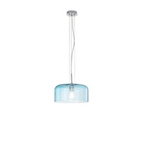 Kruhová - FAN I-GIBUS-S30 BLU Závěsné svítidlo Gibus, tyrkysové, 1 x E27, 30 x 30 x 150 cm - FANEUROPE