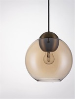 Koule - NV 9009239 Závěsné svítidlo MIDORI mosazný zlatý kov a jantarové sklo E27 1x12W 230V IP20 bez žárovky - NOVA LUCE