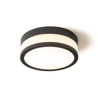 Koupelnová - RED R13680 CIRA LED 23 stropní opálové sklo/černá 230V LED 12W IP44 3000K - RED - DESIGN RENDL