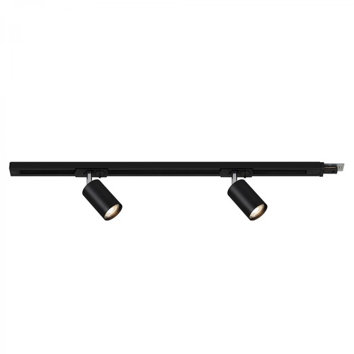 Lištové Briloner 230V - BRILO 8001025 Prodlužovací sada lištový systém 230V - 1x lišta 0,75 cm, 2 spoty GU10, černá - BRILO - foto 1