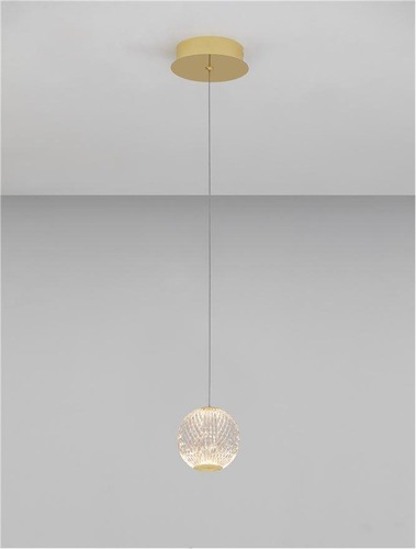 Dekorativní - NV 9511010 Závěsné svítidlo BRILLANTE zlatý hliník a akryl LED 4.2W 230V 3200K IP20 - NOVA LUCE - foto 1