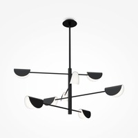 Dekorativní - M MOD126PL-08B Lustr Mollis 8xG9 224W černý kov akrylát designový - MAYTONI