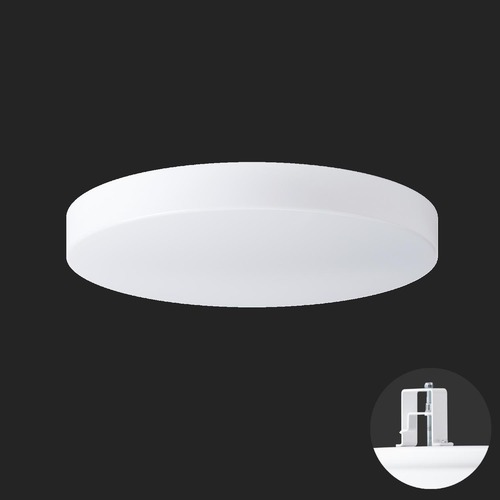 Koupelnová - OS DEL68168 DELIA V3 stropní/nástěnné plastové polovestavné svítidlo bílá IP44 3000 K 33W LED nouzové kombinované 3 h (původní kód OS 68168) - OSMONT - foto 1