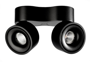 Bodová - IMPR 348175 Deko-Light stropní přisazené svítidlo Uni II Double 220-240V AC/50-60Hz 20,00 W 3000 K 1350 lm 212 mm tmavě černá RAL 9005 - LIGHT IMPRESSIONS