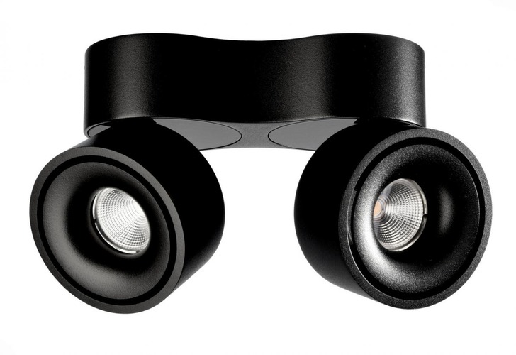 Bodová - IMPR 348175 Deko-Light stropní přisazené svítidlo Uni II Double 220-240V AC/50-60Hz 20,00 W 3000 K 1350 lm 212 mm tmavě černá RAL 9005 - LIGHT IMPRESSIONS - foto 1