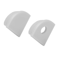 Krytky pro Al profily - SLC S43314 Koncovka pro profil Pro C1 kulatý šedá 2x - TLG