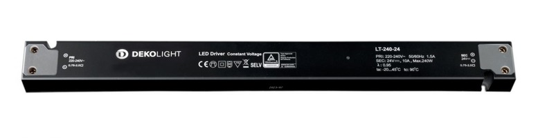 Stabilizované napětí - IMPR 862265 Deko-Light napájení (CV, DC), LONG-FLAT, CV, LT-240-24, 220-240V konstantní napětí 0-10000mA IP20 24V DC 240 W