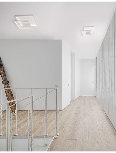 Hranatá - NV 9364036 Stropní svítidlo PORTO bílá ocel hliník a akryl LED 30W 230V 3000K IP20 stmívatelné - NOVA LUCE - foto 1