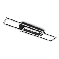 Hranatá - BRILO 3546-015 LED stropní svítidlo, 82,7 cm, 40 W, 4400 lm, černá - BRILO