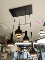 Vícečetná - AU 951/9SADA Závěsné svítidlo 4x černý kabel pro dekorativní žárovky (bez žárovek) - AULIX