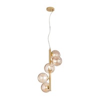 Dekorativní - FAN I-HONEY-S5 Závěsné svítidlo Honey, zlaté, 5 x G9, 36,1 x 60,4 x 183 cm - FANEUROPE