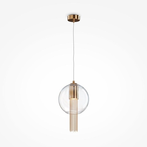 Koule - M P095PL-01BZ Závěsné svítidlo Flusso 12W čirá sklo bronz kov designové - MAYTONI - foto 1