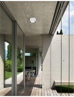 Přisazená - NV 752462 Venkovní stropní svítidlo FOCUS bílý hliník skleněný difuzor LED GX53 7W 3000K 220-240V 77st. IP54 - NOVA LUCE