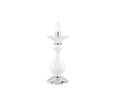 Stolní lampy dekorační - FAN I-SOFFIO/LUME Stolní lampa LUME SOFFIO bílá/chrom, 1xE14, 15x36 cm - FANEUROPE
