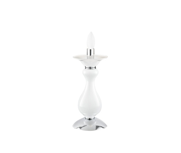 Stolní lampy dekorační - FAN I-SOFFIO/LUME Stolní lampa LUME SOFFIO bílá/chrom, 1xE14, 15x36 cm - FANEUROPE - foto 1