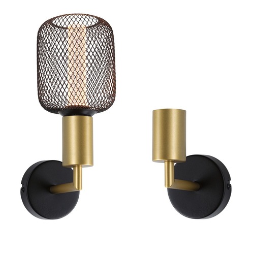 Dekorativní - P 71137 Nástěnné svítidlo Ravi IP44 E27 max. 60W černá mat/zlatá - PAULMANN - foto 1