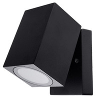 LED nástěnné svítidla - Nástěnná lampa Černé tělo GU10 Zásuvka Hliník