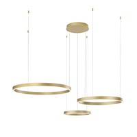 Dekorativní - FAN LED-AKROBAT-S3-ORO Závěsné svítidlo LED AKROBAT zlatá 120W 20620 lm CCT 40/60/80 x 150 cm - FANEUROPE