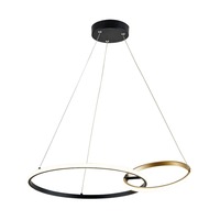 Kruhová - ZUMA 003064-026632 20002P-GD RANDO závěsné svítidlo černá-zlatá - ZUMALINE