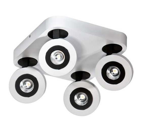 Bodová - AZZ AZ0674 LED Nástěnné/stropní přisazené svítidlo Azzardo Enzo 4KW AZ0674 4x5W 920lm 3000K IP20 21cm bílo-černé - AZZARDO - foto 1