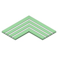 Al profily k zapuštění - SLC PE1221 Profil pro pásky DL 3 track rohový sádrokarton - TLG