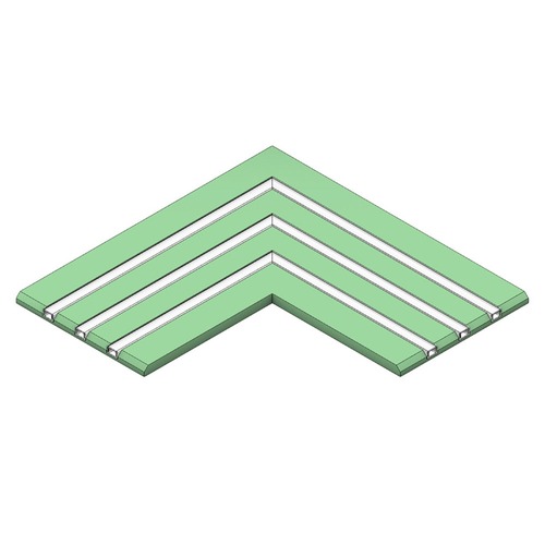 Al profily k zapuštění - SLC PE1221 Profil pro pásky DL 3 track rohový sádrokarton - TLG - foto 1