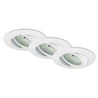 Kruhová - BRI 7232036 3ks sada LED vestavné svítidlo, pr. 8,2 cm, 5,5 W, bílé (starý kód: BRI 7232-036) - BRILONER