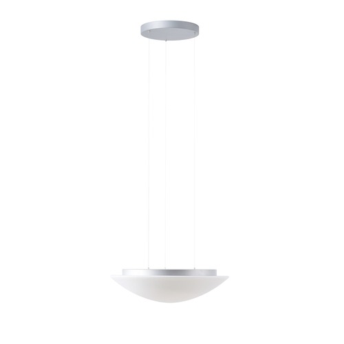 Kruhová - OS AUR67933 AURA LE5 závěsné skleněné svítidlo stříbrná / bílá IP40 4000 K 24W LED - OSMONT - foto 1