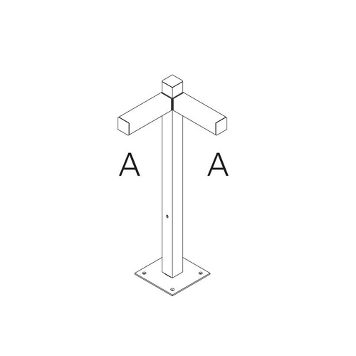 Sloupková - AR T4506B30 Walking - stojna 900 - 2x90° hlavy - A 90h - ARTEMIDE - foto 1