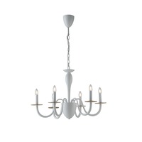 Dekorativní - FAN I-ARMSTRONG/6 BCO Závěsné svítidlo Armstrong, bílé/zlaté, 6 x E14, 78 x 150 cm - FANEUROPE