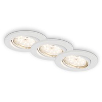 Kruhová - BRI 7219-036 3ks sada LED vestavné svítidlo, pr. 8,6 cm, 5 W, bílé - BRILONER