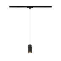 Svítidla - LA 1008254 PURI 2.0 Tube 1~ závěsné světlo, GU10, délka závěsu 200 cm, 1x max. 6 W, černá barva - BIG WHITE (SLV)