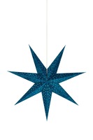 Interiérové dekorace - MAR 705487 Velours modrá závěsná hvězda 75 cm - Markslöjd