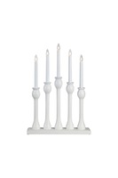 Interiérové dekorace - MAR 703800 Lövasa dřevěný bílý svícen - Markslöjd